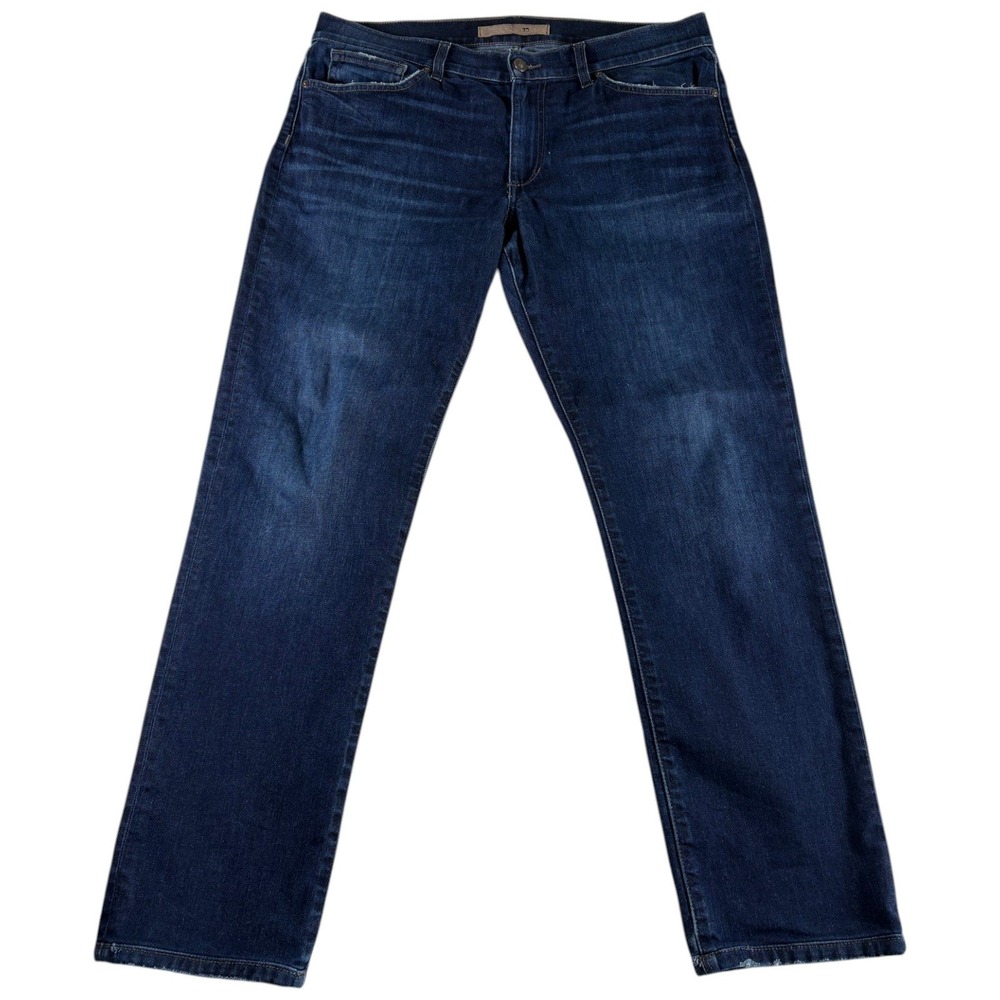 Joe's Brixton Straight Narrow Jeans Men 36 Blue Whiskering Denim Cotton Stretch